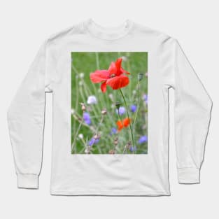 Red Poppy Long Sleeve T-Shirt